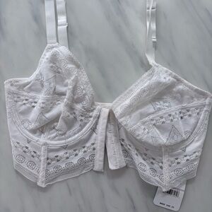 Free People White Lace Bralette